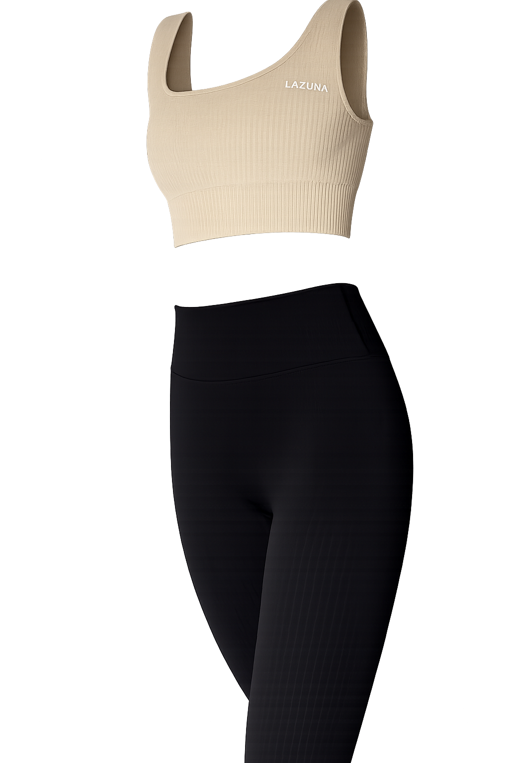 Ribbed sporttop met ingebouwde BH