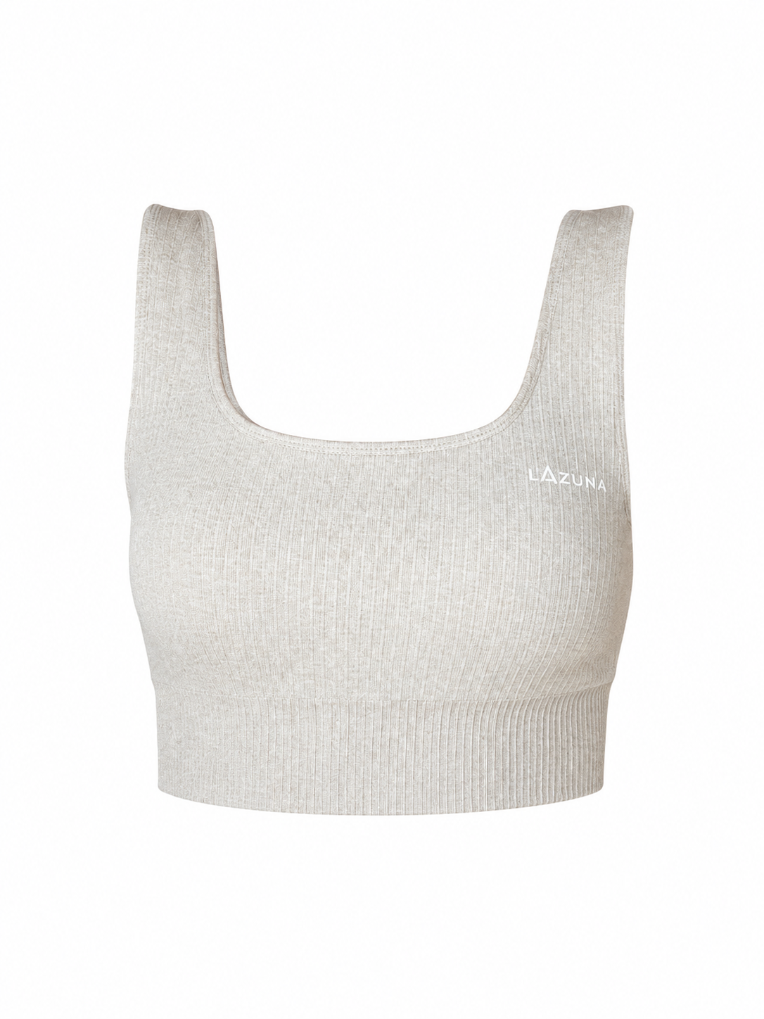 Ribbed sporttop met ingebouwde BH